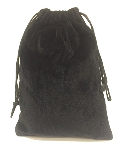 9" X 6" Velvet Cloth Drawstring Bags Pouches Jewelry| Pencils| Tumblers (4pcs) Black