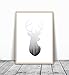 Dear Print Deer Head Wall Art Deer Art Gray Animal Head Forest Decor Boy Nursery Wall Art Woodland Decor Animal Head Gray Forest Wall Art Woodland Art Print Deer Wall Print 8x10