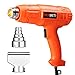 REXBETI 1800W Dual Temperature Heat Gun, 140℉-1210℉(60℃-654℃) High Power Hot Air Gun, Ergonomic Body Design, 2 Nozzle Attachments, Fast Heating In Seconds, No Smoke Issue