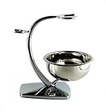 Edward London & Co. Deluxe Chrome Shaving Stand with Shaving Bowl