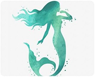 Personalized Rectangle Mousepad,Solid Rubber Base,Photo Mouse Pad,Mermaid Gaming Mousepad