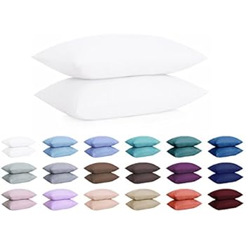 DreamHome Microfiber Pillowcases, Set of 2 (King, White)