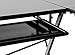 AmazonBasics Three Piece Corner Gaming Computer Desk - Black with Black Glass