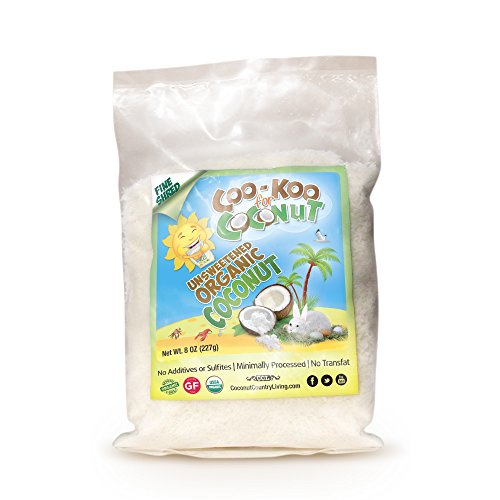 Organic shredded coconut unsweetened, 8 oz, fine w/ pre…