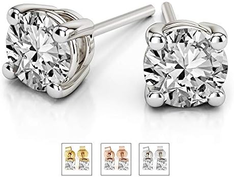 Valentine Day's Gift 3/4 Carat IGI Certified Diamond Stud Earrings For Women Natural Diamond Earrings I1-GH Quality 10K Gold 100% Real Diamond Earrings Diamond Jewelry Gifts