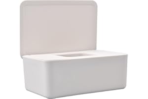 Wipes Dispenser,Wipes Dispenser Tissue Box,Wipe Holder,Flushable Wipe Container with Sealing Design Lid,Easy Open and Close N