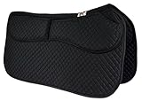 ECP Western Saddle Pad All Purpose Diamond Quilted Cotton Therapeutic Contoured Correction Support Memory Foam Pockets for Riding