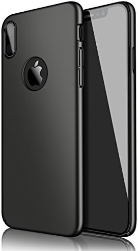 Eartonx Slim Fit Shell, Hard Plastic PC Ultra Thin Mobile Phone Cover Case Compatible for iPhone X (5.8")(2017) (Matte Black)
