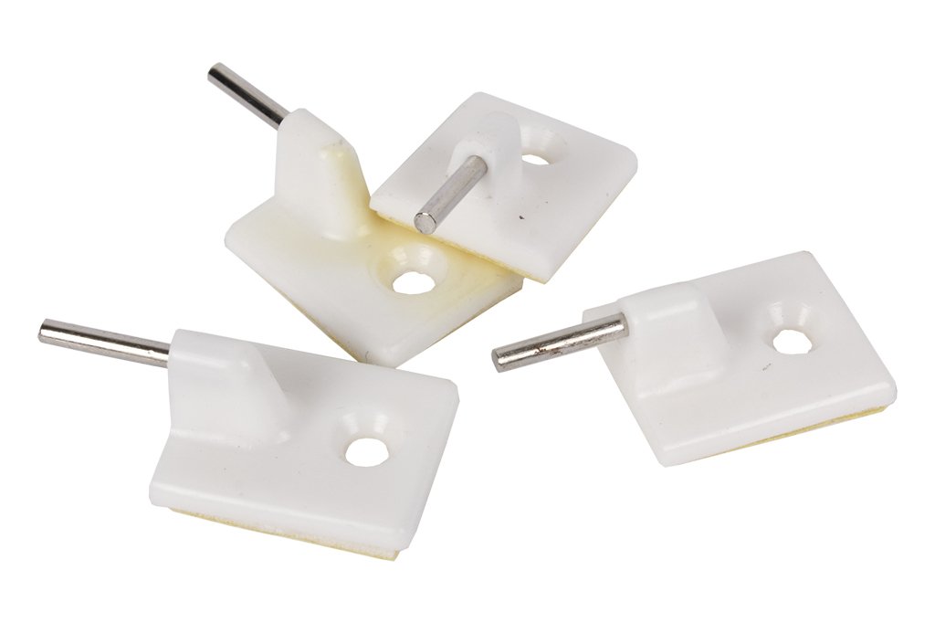 Cofan 61000182A Curtain Brackets, Brown, Set of 4 BL 4 PCS Pieces