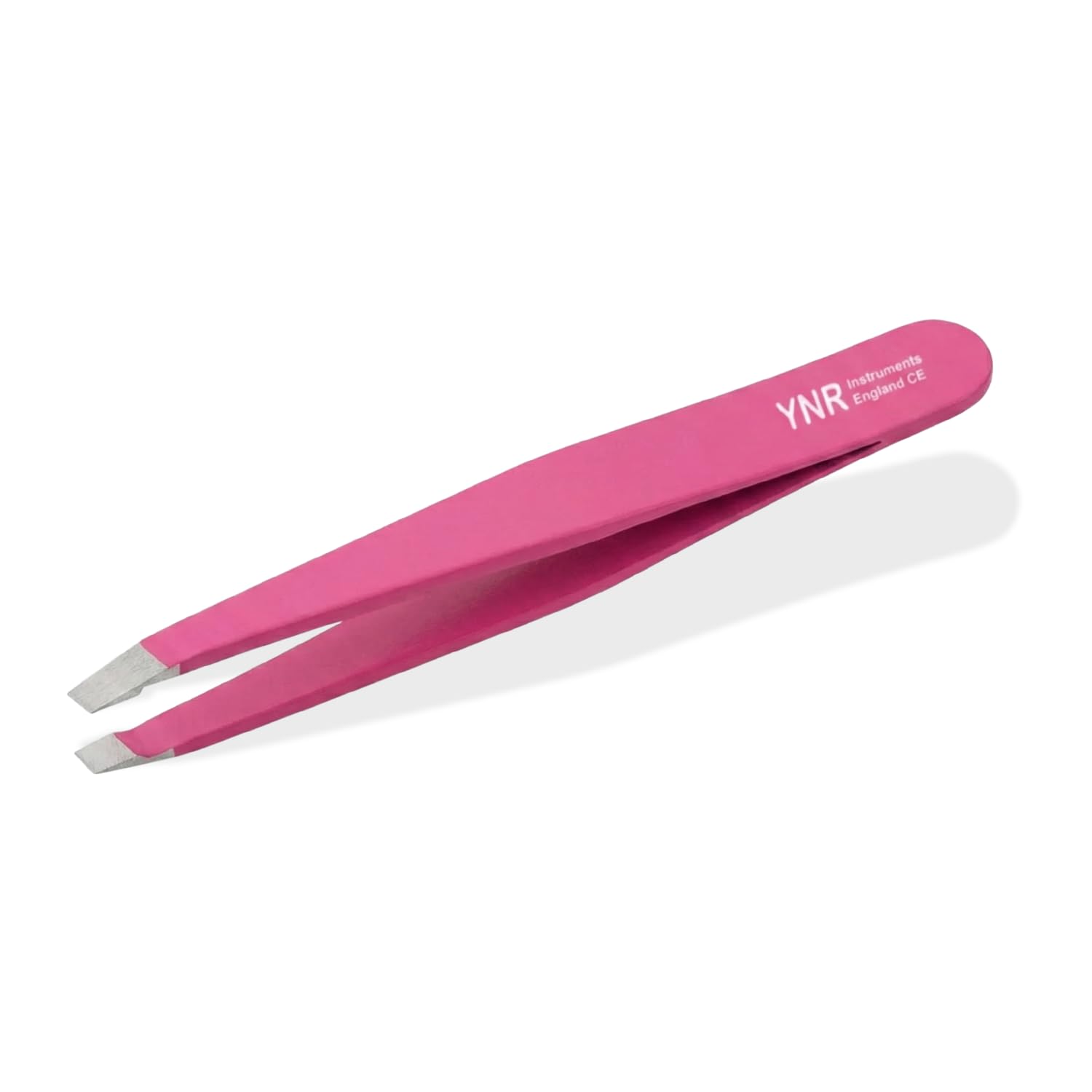 YNR Tweezers for Facial Hair Women – Stainless Steel Slanted Eyebrow Tweezer for Precision Hair Plucking, Chin, Ingrown Hair, Splinters & Tick Remover for Men & Women | (Pink)