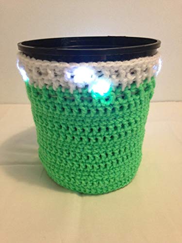 Flower Pot Cover fairy lights plants seeds fertilizer herbs crochet handmade