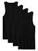 David Archy Men's 4 Pack 100% Cotton Classic Rib Tank Top A-Shirts Sleeveless Workout Undershirts (L, Black)