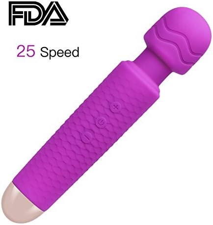Coreless Power Magic Wand Massager - Personal Therapeutic Powerful Vibration Small Handheld Body Massager for Back Leg Foot Shoulders Neck Muscle Sport Recovery - Purple