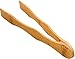 BambooWorx 3 Piece Tong Set, Includes Toaster Tong (With Magnet Catch), Serving/Frying Tong, and Salad Tong, Uniquely Designed, 100% Natural Bamboo (Icon Themed).