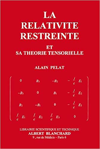 La Relativite Restreinte Et Sa Theorie Tensorielle Pelat Alain 9782853672702 Amazon Com Books