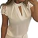 Pocciol Women Favorite Tops, 2018 Newly Women Soft Chiffon Lace Short Sleeve T Shirt Splice Crop Casual Top Blouse