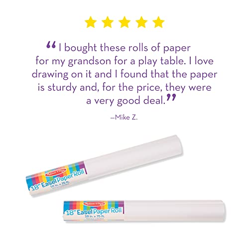 Melissa & Doug Deluxe Easel Paper Roll Replacement (18 inches x 75 feet