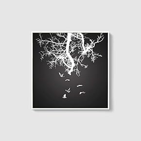 Framed Canvas Wall Art for Living Room, Bedroom Abstract Trees Canvas Prints for Home Decoration Ready to Hang - 16x16 inches