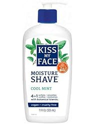 Kiss My Face 4-in-1 Moisture Shave, Cool Mint 11 oz ( Pack of 2)