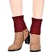 Pangda 6 Pairs Womens Boot Socks Short Leg Warmers Winter Crochet Knitted Leg Warmers Socks Assorted Color