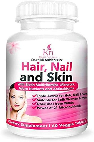 Kayos Naturals Hair Skin And Nails Supplement With Biotin For Hair Growth - 60 Tablets