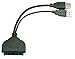 Cutequeen USB3.0 to SATA Adapter Converter Cable 22pin Data Power Cable Adapter for 2.5“ Hard Drives (HDD) and Solid State Drives (SSD),0.15M/0.5ft (Pack of 1)