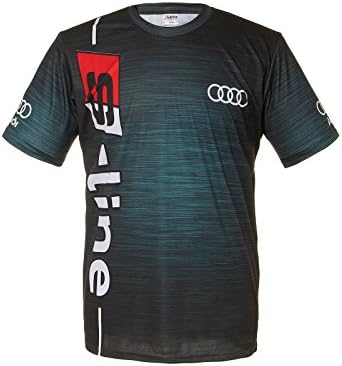 Audi Black Blue Logo Racing Car Cool Graphic Short Sleeve T Shirt DTM