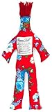 Dammit Doll - Classic Roses are Red - White & Blue Roses on Red, Rust Hair - Stress Relief, Gag Gift