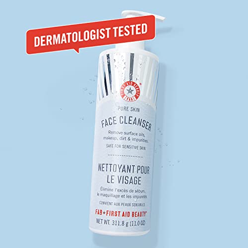 First Aid Beauty Pure Skin Face Cleanser, Sensitive Skin Cream Cleanser
