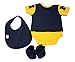 Outerstuff Baby NCAA Michigan Wolverines 3 Piece Creeper Set Booties Bib