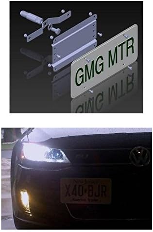 NO Holes License Plate Bracket Kit for The Volkswagen Jetta 2011-2018 (6th Gen NCS, GLI) **Not for Vehicles with Front Parking sensors** No Drill Tow Hook License Plate Mount