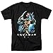 Aquaman Movie Jason Mamoa Trident T Shirt & Stickers (XX-Large) Black