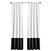 Lush Decor Prima Window Curtain Panel Pair, 84 inch x 54 inch, Black/White, Set of 2
