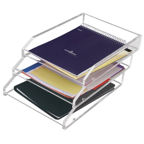 Kantek Acrylic Single Letter Tray, 10.6-Inch Wide x 13.9-Inch Deep x 2.5-Inch High, Clear (AD10) - //medicalbooks.filipinodoctors.org
