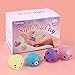 Satkago Glitter Squishies Squishys Toy, 16pcs Bulk Mini Kawaii Mochi Squishies Toy Kids Party Favors Squishies Mochi Animals Stress Reliever Anxiety Toys for Children Adults