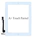 iPad 4 Model A1458 A1459 A1460 Screen Replacement Digitizer Glass Assembly(White) - Includes Adhesive Stickers Bezel Frame and Professional Tool Kit
