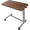 Vaunn Medical Adjustable Overbed Bedside Table With Wheels (Hospital and Home Use)