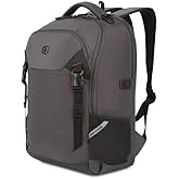SwissGear Civic Pro Laptop Backpack, Grey, 18"x13.25"x7"