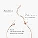 BENIQUE Necklace Bracelet Extenders for Women - 14K Gold Filled, Fully Adjustable Chain, Durable Strong Removable Delicate, Made in USA (Rose Gold Filled / 4
