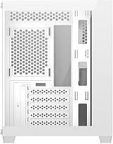 SaharaGaming M808W White Mini-ITX M-ATX Gaming Case 4x ARGB PWM Fans Tempered view 3