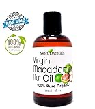 100% Pure Cold Pressed Organic Virgin / Unrefined Macadamia Nut Oil - 4oz - Imported From Italy - Offers Relief From Dry & Cracked Skin, Eczema, Baby Eczema, Psoriasis, Dermatitis, Rosacea & All Common Skin Conditions, Best Natural Moisturizer - 100%