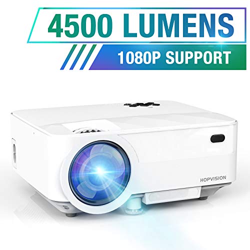 HOPVISION-Mini-Proyector-1080P-Full-HDProyector-Porttil-de-4500-Lmenes-con-Pantalla-Mx-de-180Proyector-LED-de-60000-HorasProyector-Cine-en-Casa-Compatible-con-HDMIAVUSBSDVGA