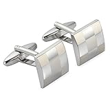 ALASKA BEAR - Classic Silver Cufflinks Set for French Sleeve Dress Shirts