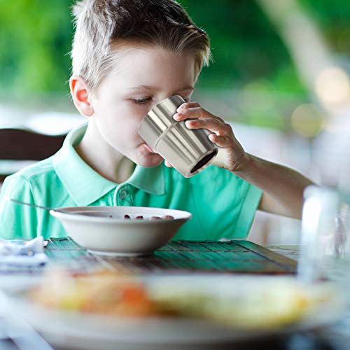 ATREASURE Set of 8 Stainless Steel 18/8 Cups Double Wall Double Walled Coffee Tumbler Kids Drinking Cups Dishwasher Safe 10 oz