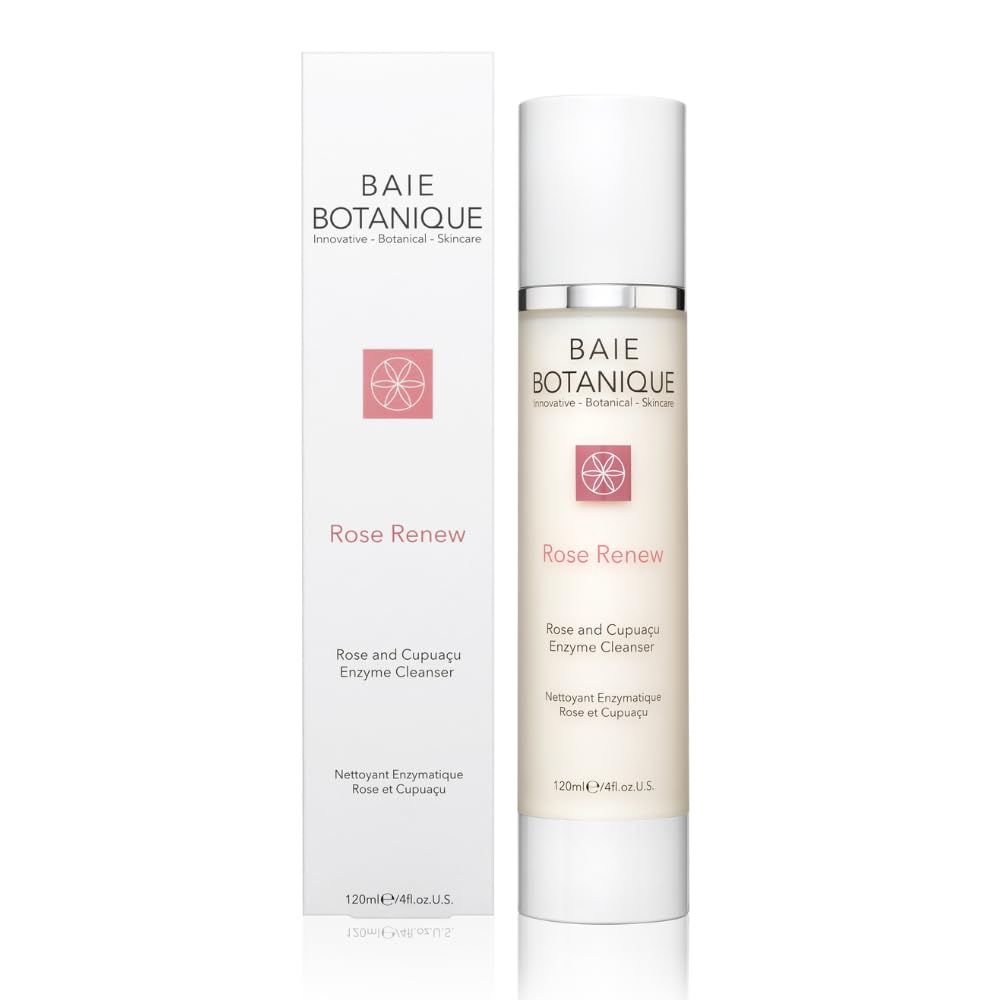 Baie Botanique Cleansing Milk 120ml - Rosewater, Rose Absolute, Rosehip Seed Oil, Cupuaçu Butter, Pomegranate Enzymes, Reishi & Shiitake - 100% Natural, 82.65% Organic