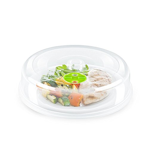 Set of 5 Microwave Plate Cover/Dish Covers - Mixed Sizes -Dishwasher Safe, prevent food splatter cover, hover Magnetic suction function and safe convenient with steam vent