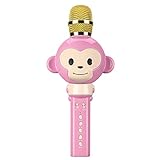Microphone for Kids, Wireless Bluetooth Karaoke Microphone Portable Handheld karaoke Mic Home Party Christmas Birthday Speaker Machine for iPhone/Android/iPad/Sony,PC and All Smartphone (Pink)
