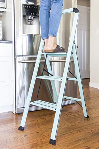 Ascent ADS3-001-TL Series Aluminum 3 Designer Step Stool, Teal - Thumbnail 2