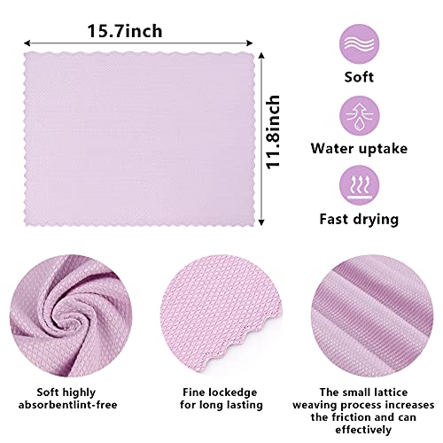 20 Pieces Fish Scale Microfiber Cleaning Cloths, 11.8 x15.7inchs