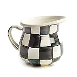 Little Pitcher – Stainless Steel Enamel Courtly Check - Black and White ,Little Coffee Creamer -4